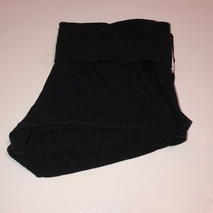Black yoga booty shorts